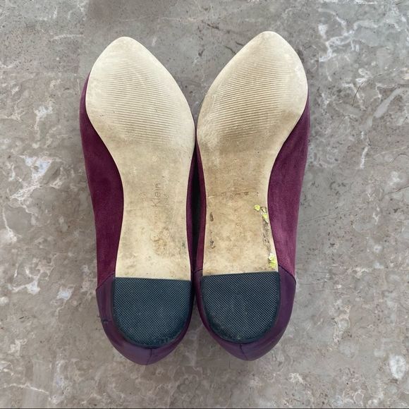 Calvin Klein Burgandy slip on flats size 6 - Picture 5 of 5